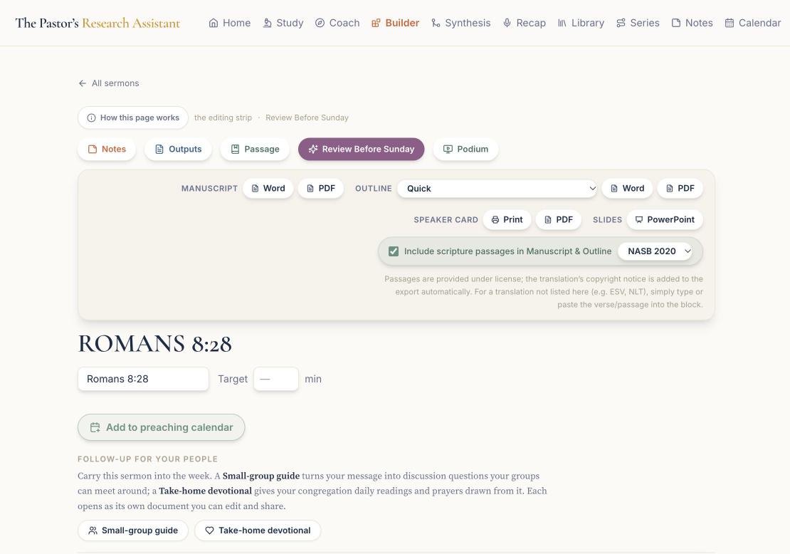 pastorsra.com · sermon builder